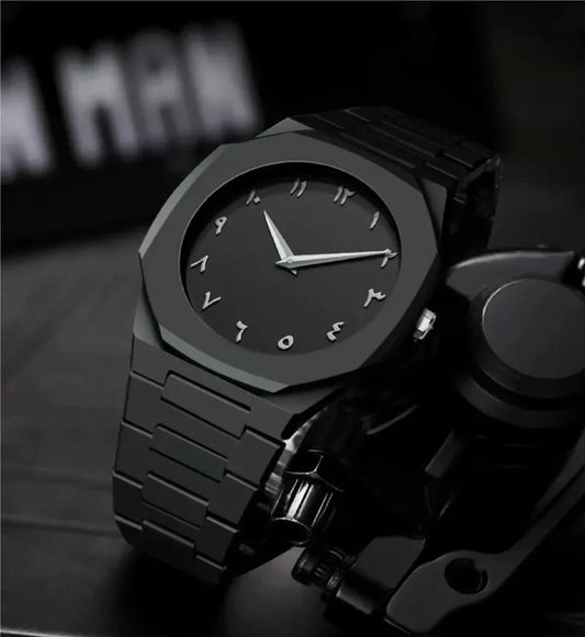 Men's Black Arabic Aura Watch